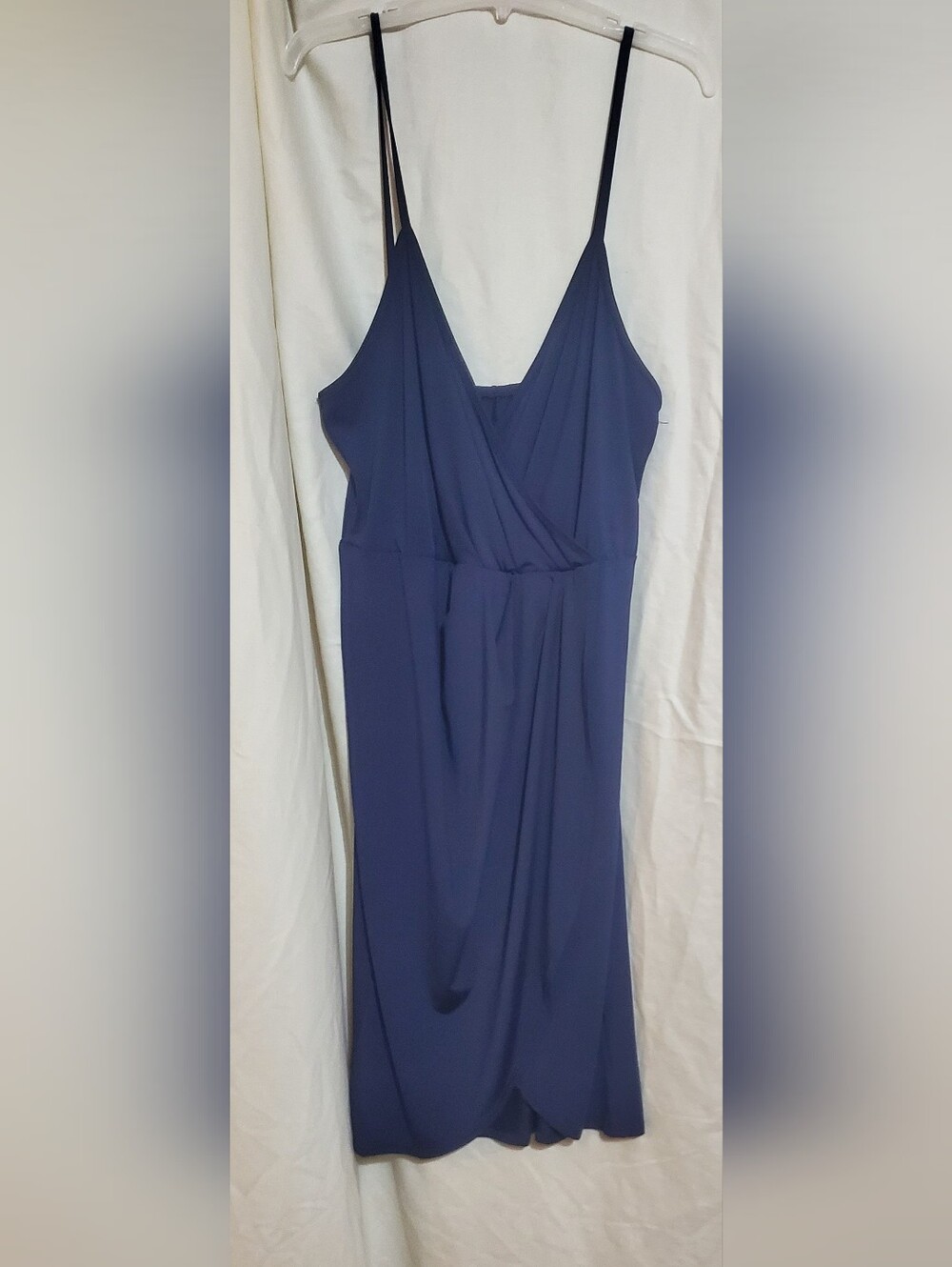 Sleeveless V-Neck Navy Wrap Maxi Dress